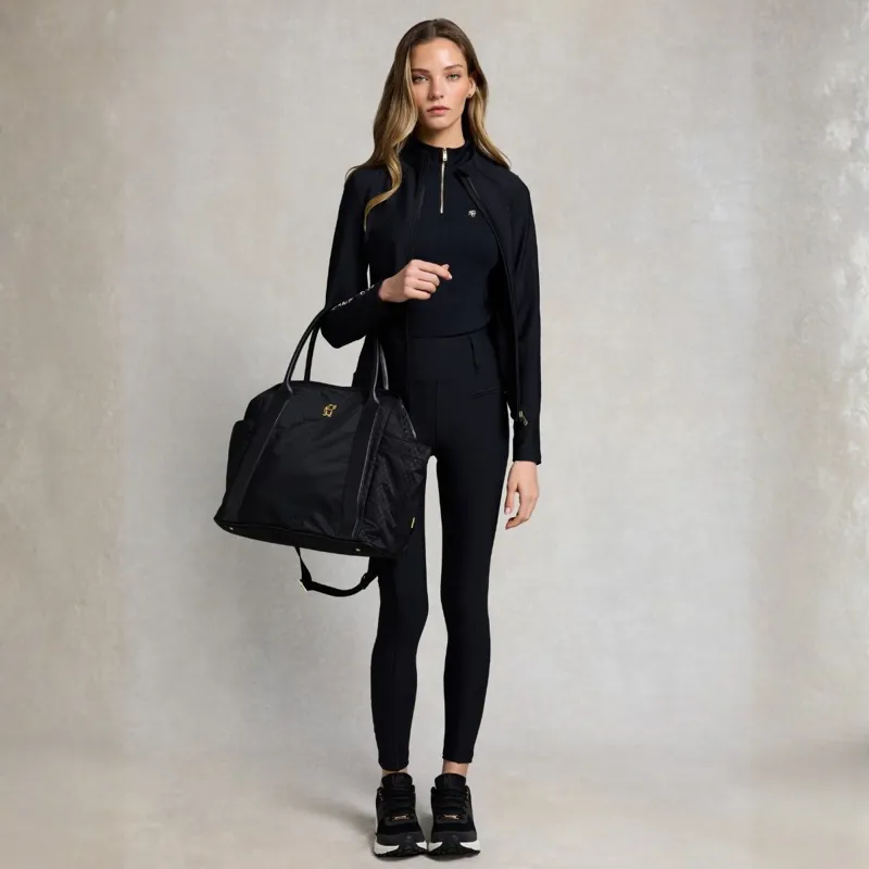 Holland Cooper Chatsworth Pull On Womens Riding Tights - Black-1