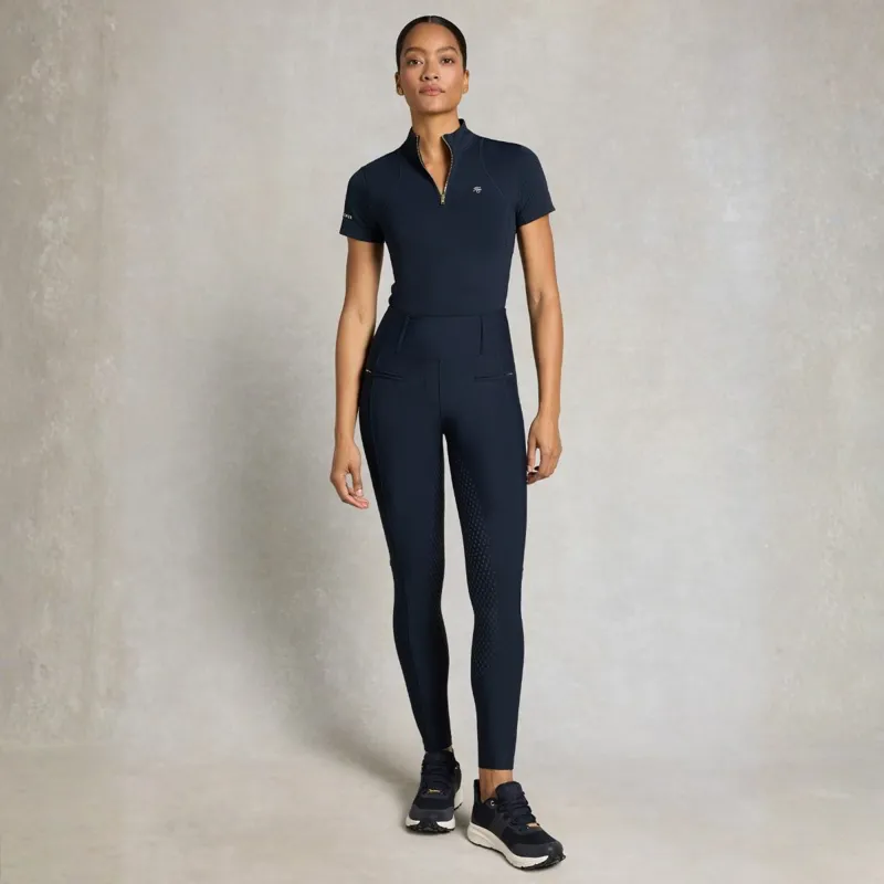 Holland Cooper Chatsworth Pull On Womens Riding Tights - Ink Blue-6