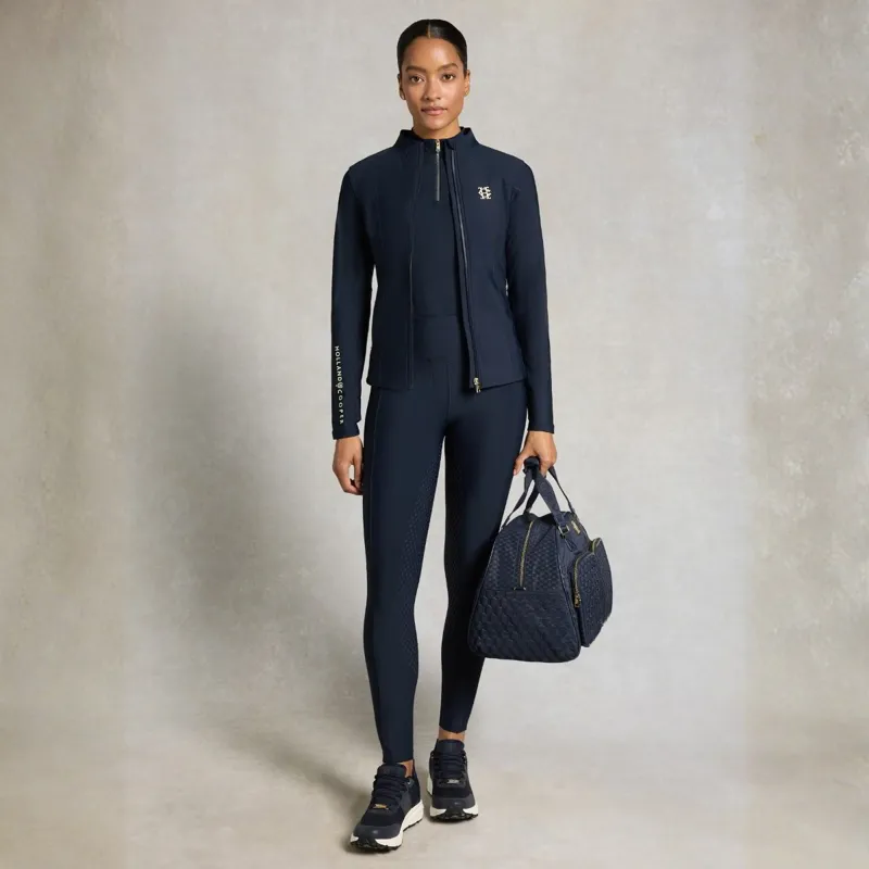 Holland Cooper Chatsworth Pull On Womens Riding Tights - Ink Blue-1
