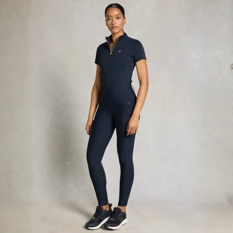 Holland Cooper Chatsworth Pull On Womens Riding Tights - Ink Blue-2