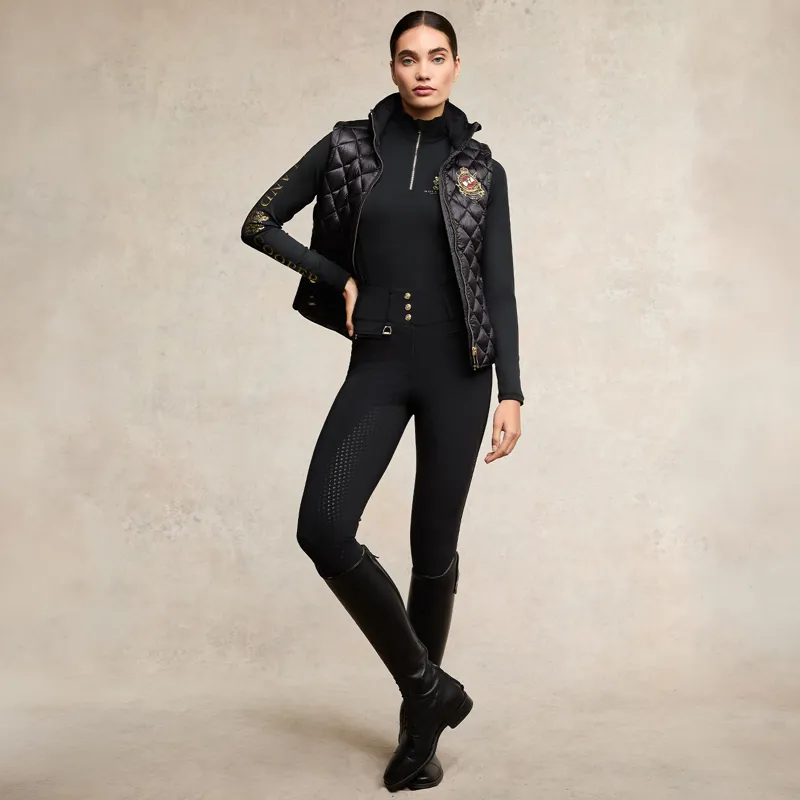 Holland Cooper Premium High Rise Full Grip Womens Breeches - Black-10