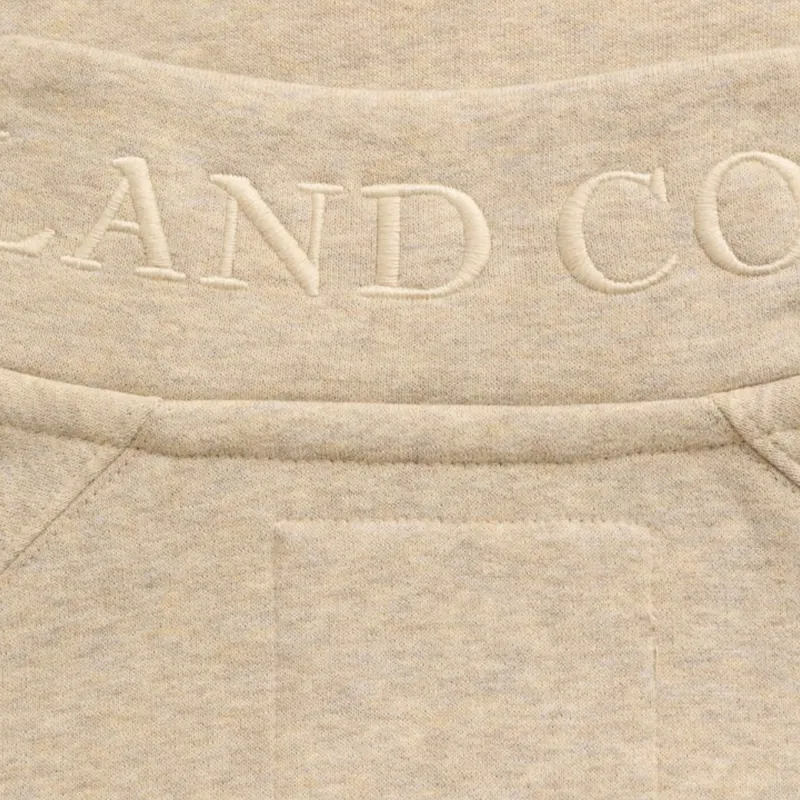 Holland Cooper Sporting Goods Henley Womens Quarter Zip Jumper - Oatmeal Marl-9