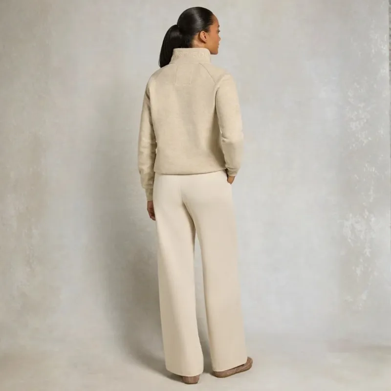 Holland Cooper Sporting Goods Henley Womens Quarter Zip Jumper - Oatmeal Marl-6