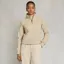 Holland Cooper Sporting Goods Henley Womens Quarter Zip Jumper - Oatmeal Marl