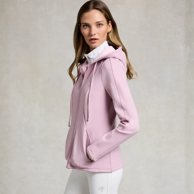 Holland Cooper Chiltern Womens Zip Hoodie - Dawn Pink-2