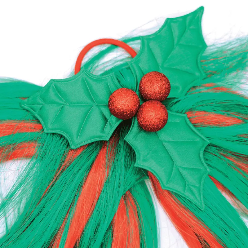Equetech Christmas Tail Tassel - Holly-1