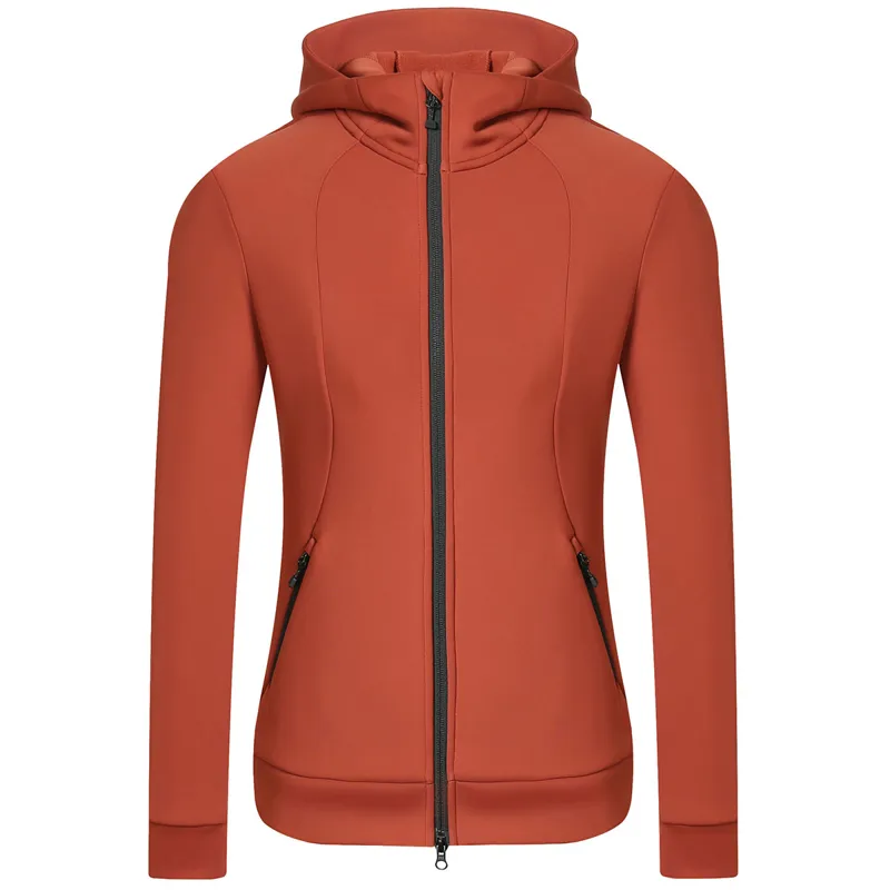 Covalliero Womens Hoodie Jacket - Rust