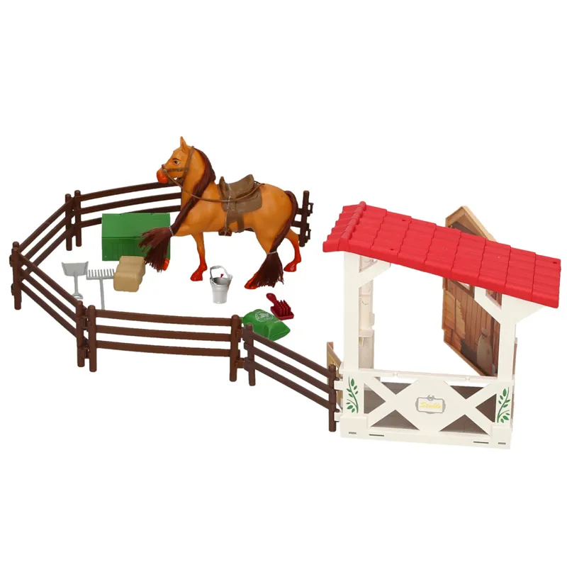 Platinum Horse and Stable Set - Chestnut-1