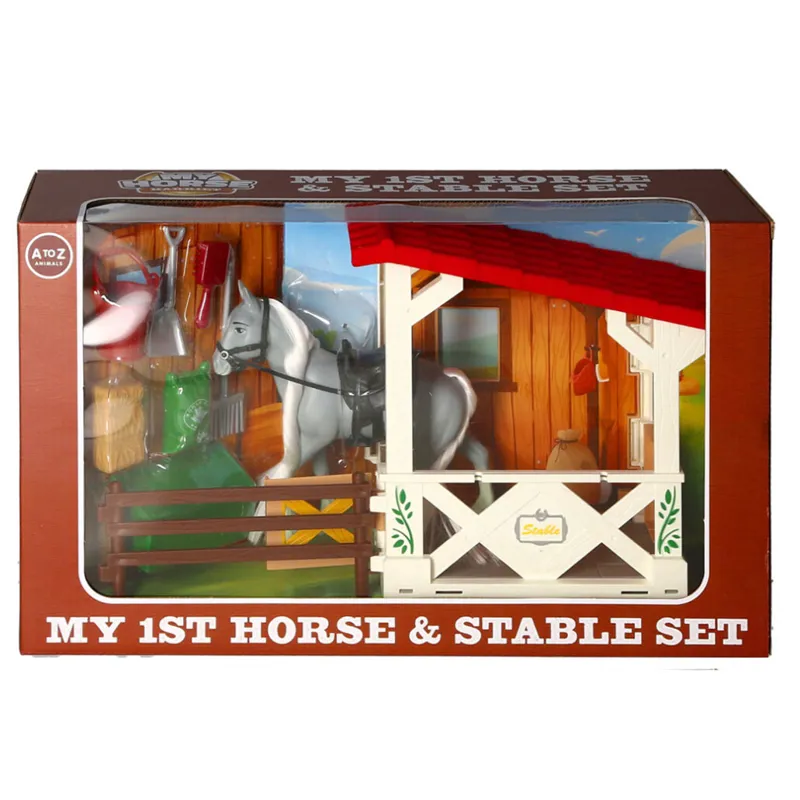 Platinum Horse and Stable Set Dark Grey