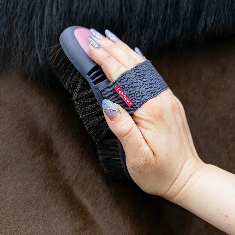 LeMieux Flexi Horse Hair Body Brush - Peony-1