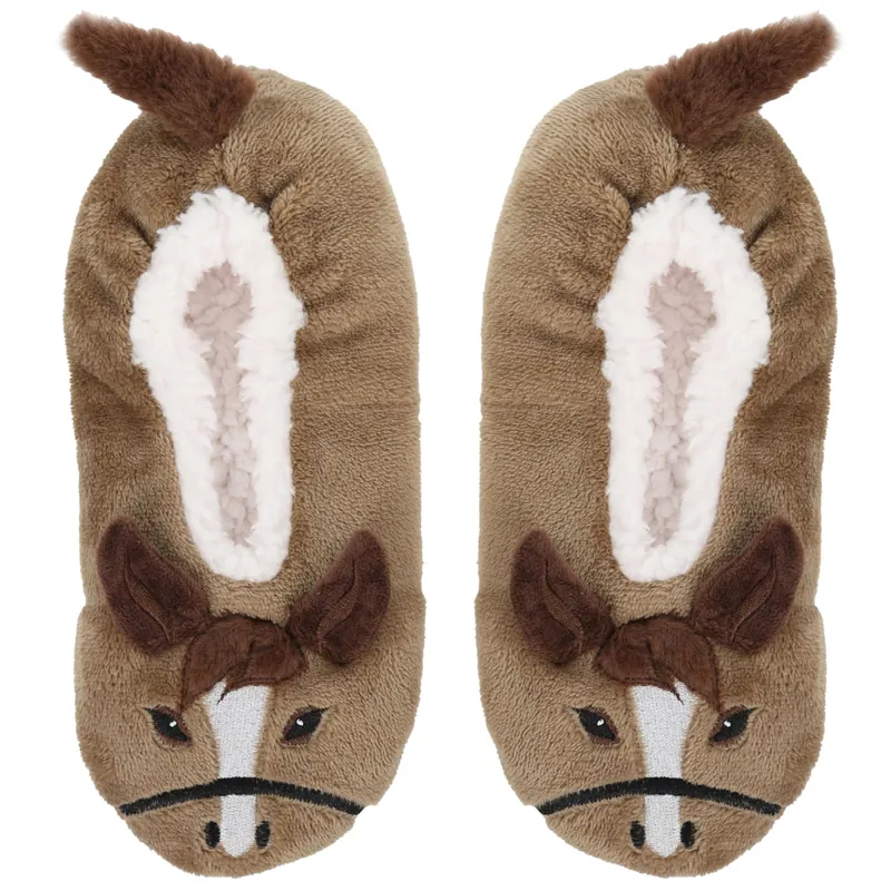 Sockshop Wild Feet Adults Slipper Socks - Horse