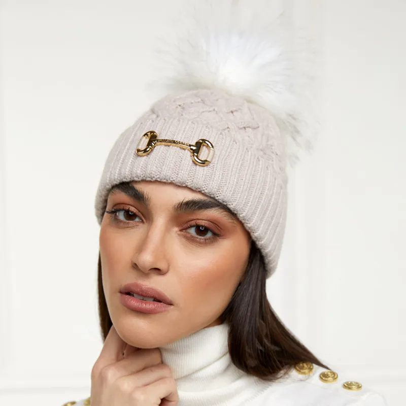 Holland Cooper Horse Bit Bobble Hat - Taupe