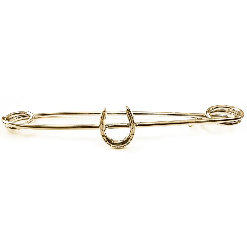 Equetech Traditional Horseshoe Stock Pin - Gold