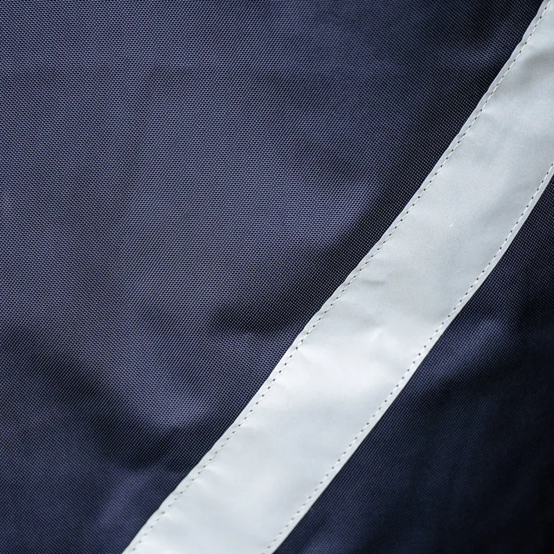 Rambo Optimo 0g Turnout Rug with 200g Liner - Navy/Thunderstorm Grey-7