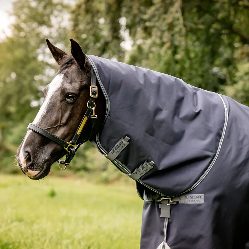 Rambo Optimo 150g Turnout Hood - Navy/Thunderstorm Grey