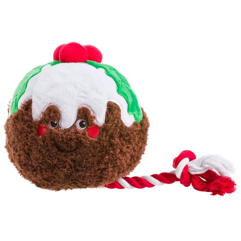 House Of Paws Christmas Rope Dog Toy - Christmas Pudding