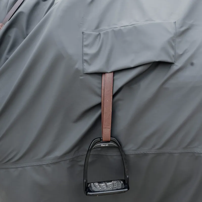 Kentucky Hurricane Raincoat Rug with Stirrup Holes - Grey-1