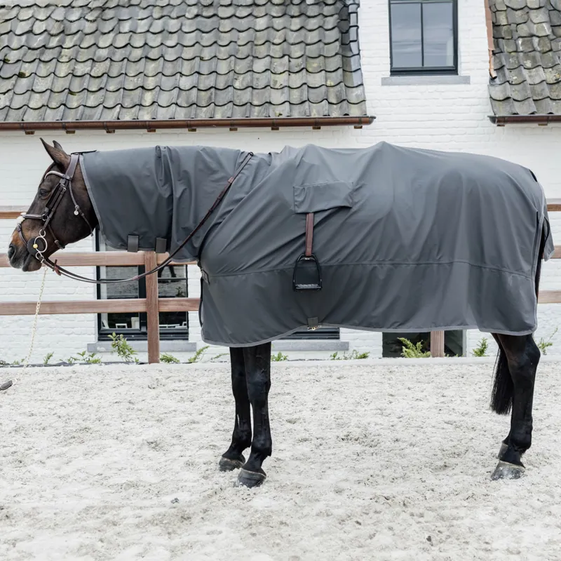 Kentucky Hurricane Raincoat Rug with Stirrup Holes - Grey