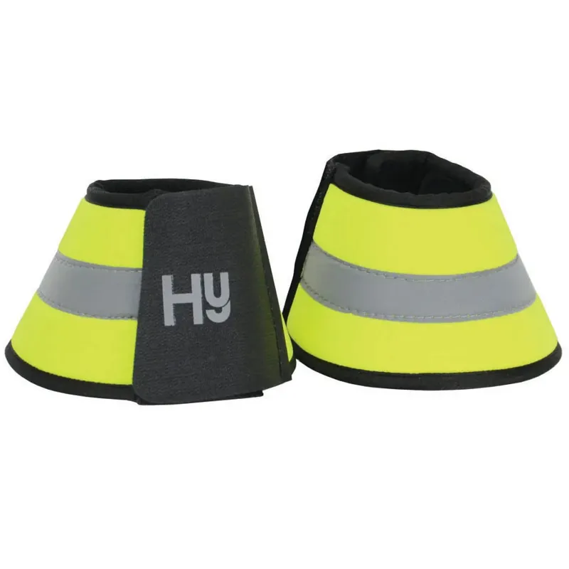 Hy Equestrian Reflector Overreach Boots - Yellow