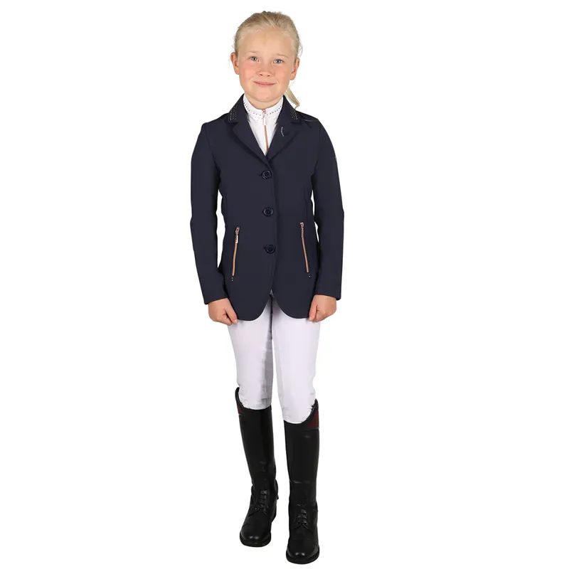 Hy Equestrian Roka Royal Junior Girls Competition Jacket - Navy-1