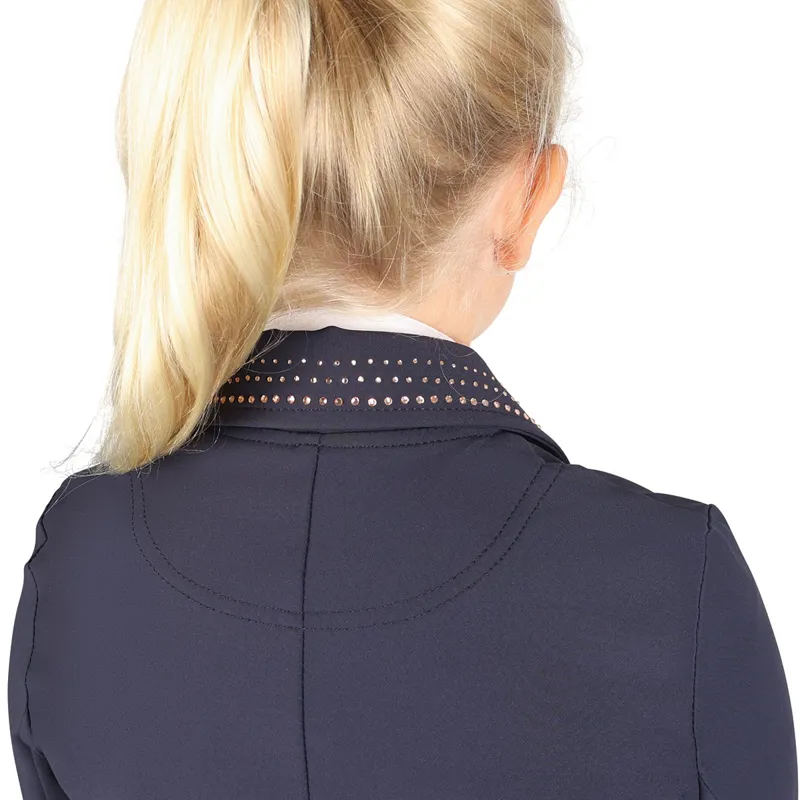 Hy Equestrian Roka Royal Junior Girls Competition Jacket - Navy-4