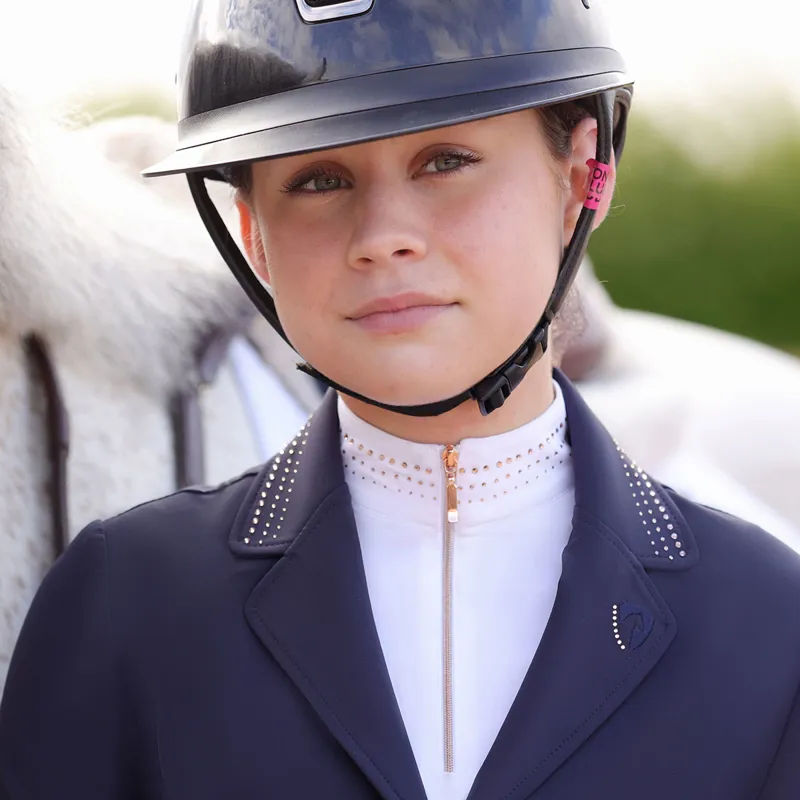 Hy Equestrian Roka Royal Junior Girls Competition Jacket - Navy-5