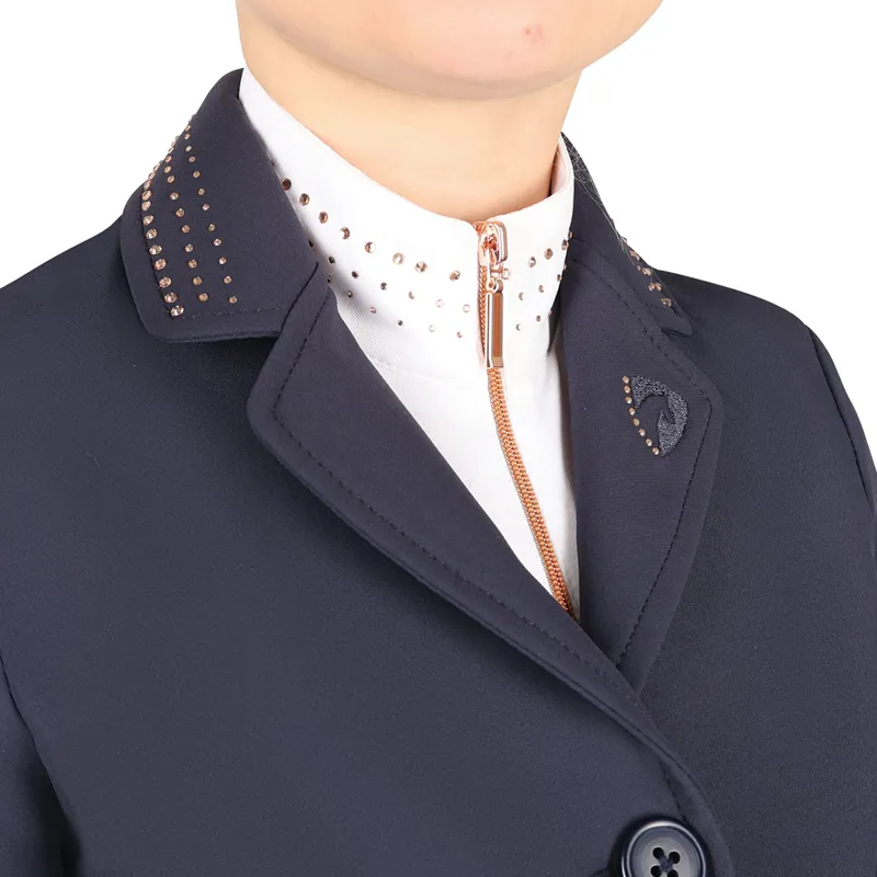 Hy Equestrian Roka Royal Junior Girls Competition Jacket - Navy-8