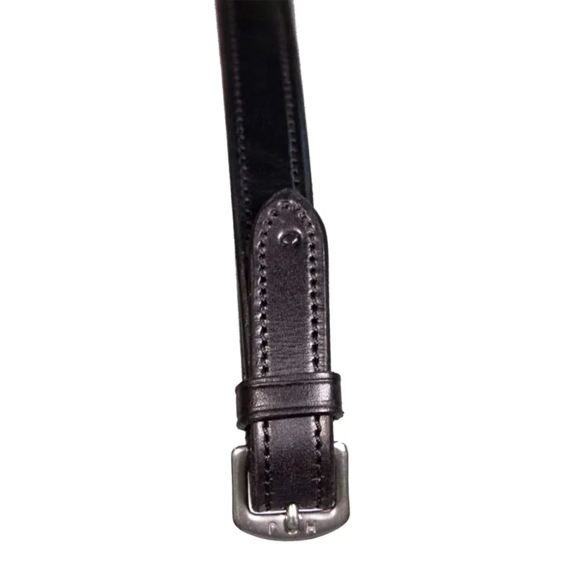 Henry James Small Pimple Hybrid Reins with Stoppers - Black-3