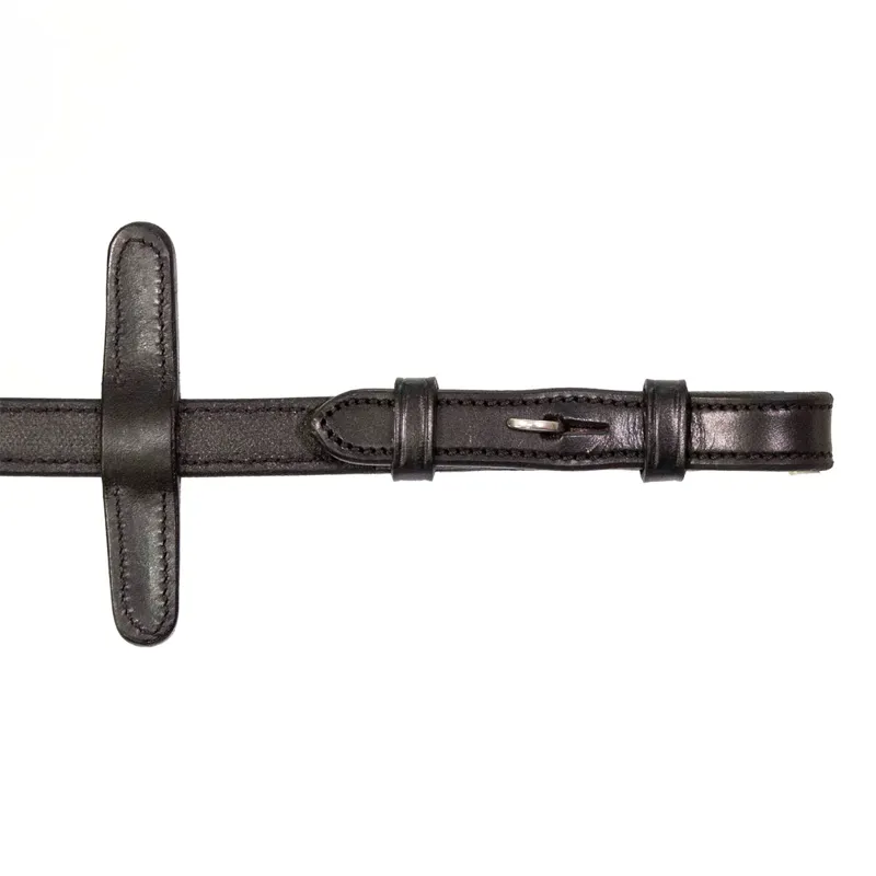 Henry James Small Pimple Hybrid Reins with Stoppers - Black-2
