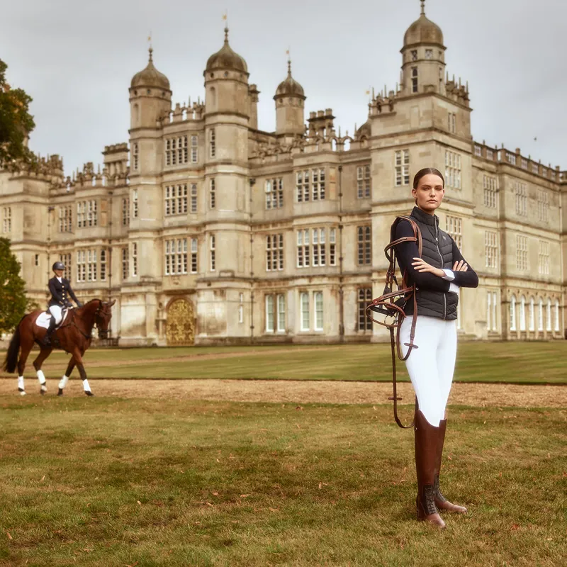 Holland Cooper Hybrid Womens Equestrian Gilet - Ink Navy-5