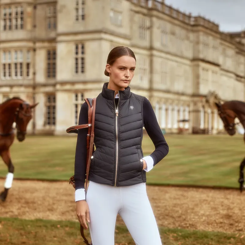 Holland Cooper Hybrid Womens Equestrian Gilet - Ink Navy-4