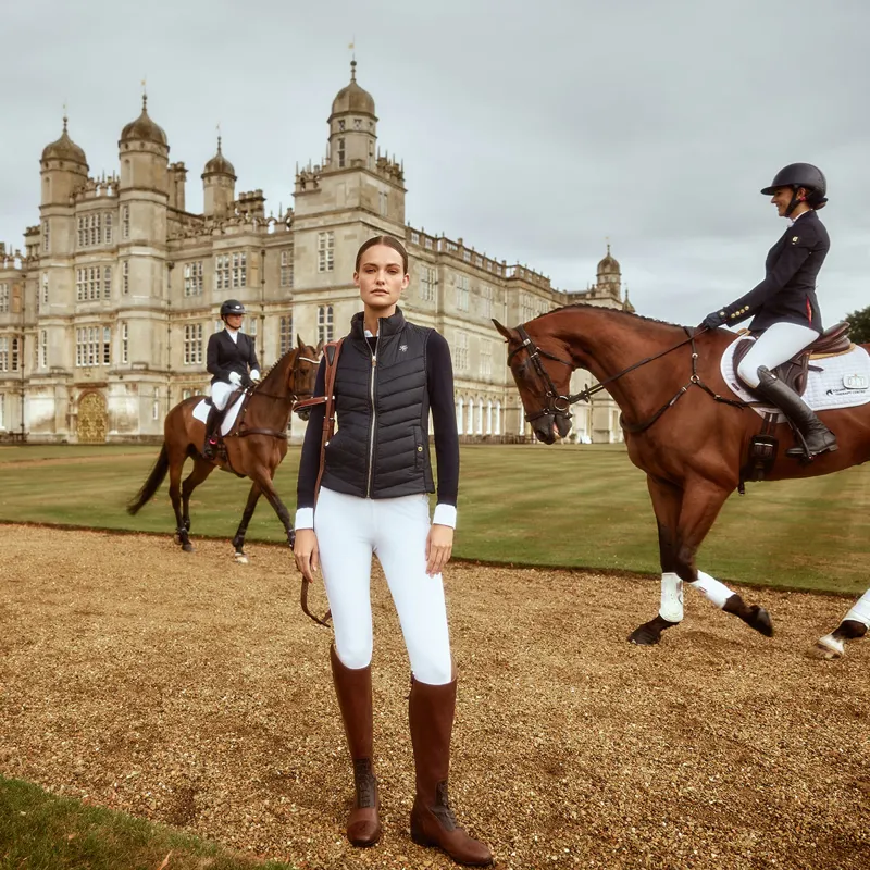 Holland Cooper Hybrid Womens Equestrian Gilet - Ink Navy-2