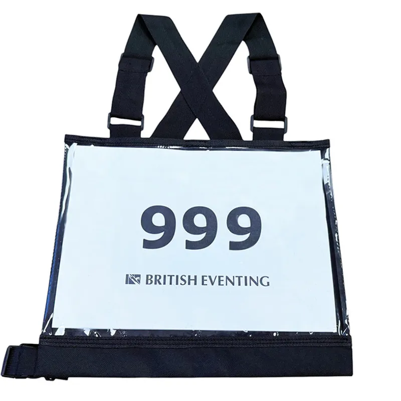 Equetech Hybrid Eventing Bib and Numbers - Black-1