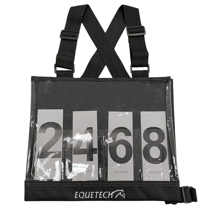 Equetech Hybrid Eventing Bib and Numbers - Black
