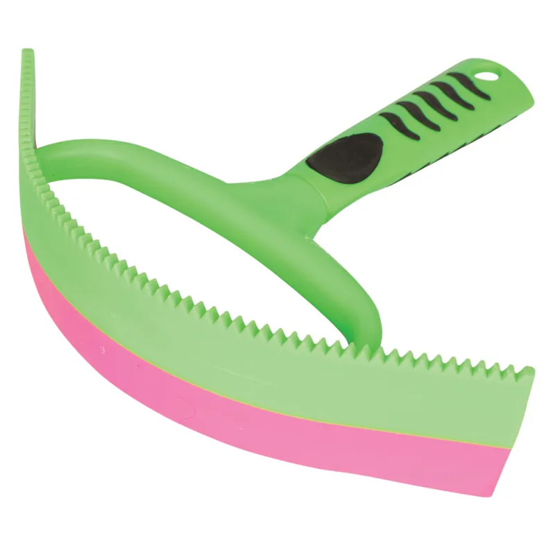 Hy Equestrian Vivid Sweat Scraper - Green/Pink