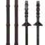 LeMieux Soft Rubber Reins with Stoppers - Brown/Silver