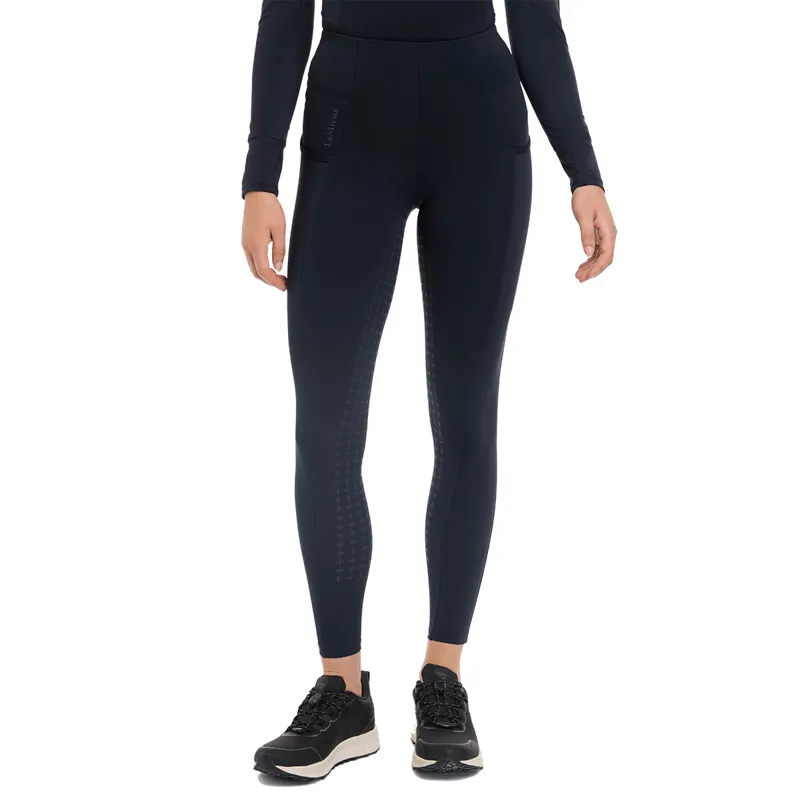LeMieux Naomi Full Grip Pull On Riding Tights - Navy-2