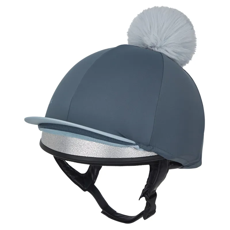 LeMieux Pom Hat Silk - Petrol-1