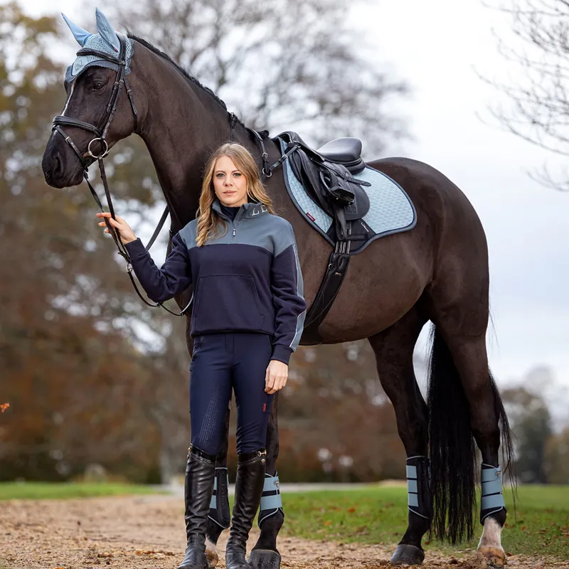 LeMieux Classique Suede Close Contact Square - Glacier-2