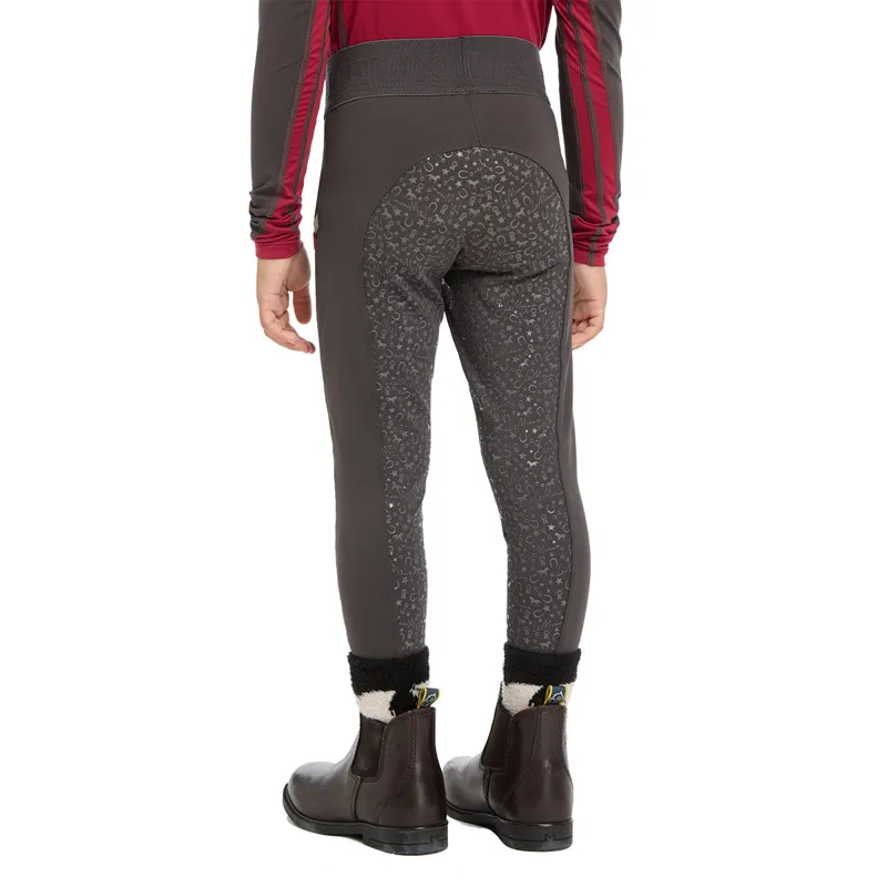 LeMieux Mini Pull On Full Grip Junior Riding Tights - Cinder-3