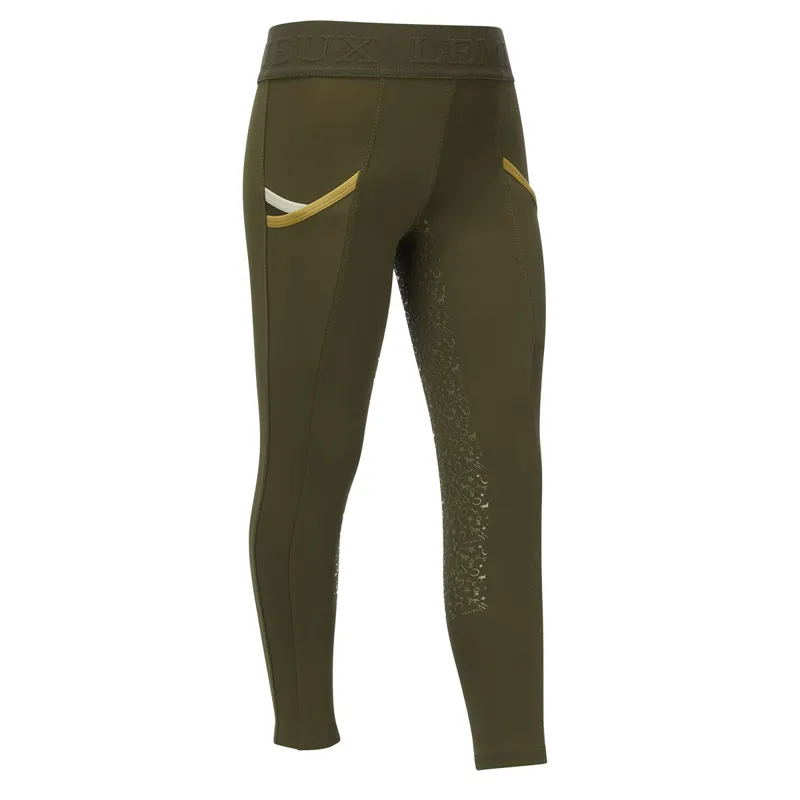 LeMieux Mini Pull On Full Grip Junior Riding Tights - Alpine