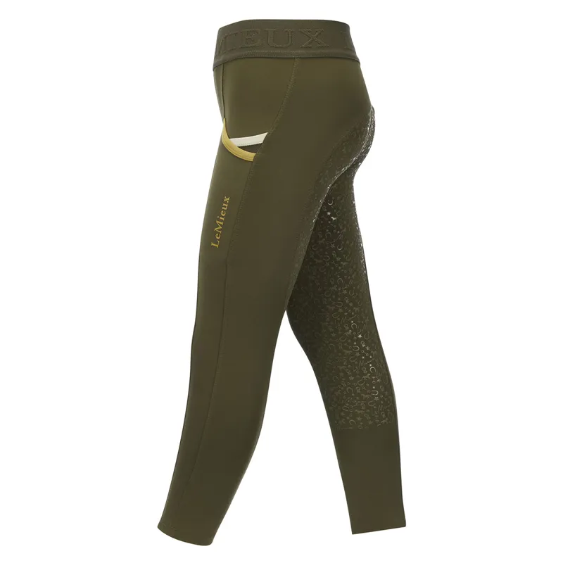LeMieux Mini Pull On Full Grip Junior Riding Tights - Alpine-1
