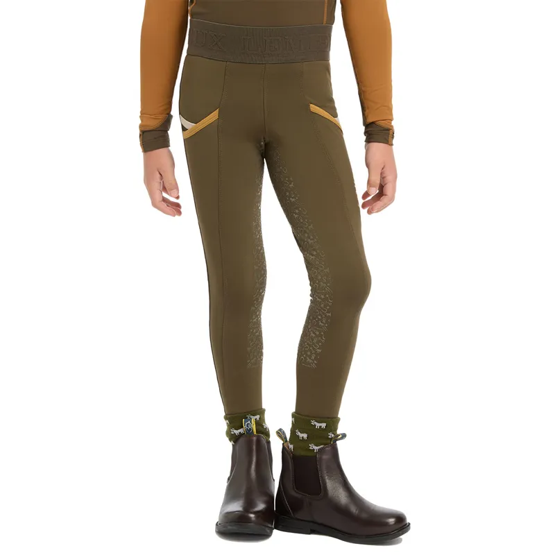 LeMieux Mini Pull On Full Grip Junior Riding Tights - Alpine-2