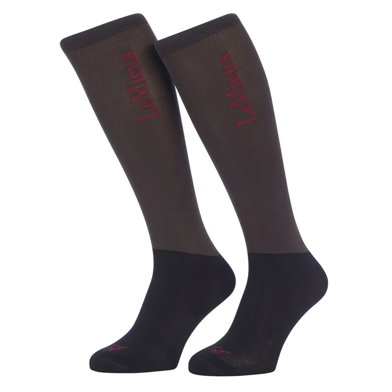 LeMieux Competition Riding Socks 2 Pack - Cinder