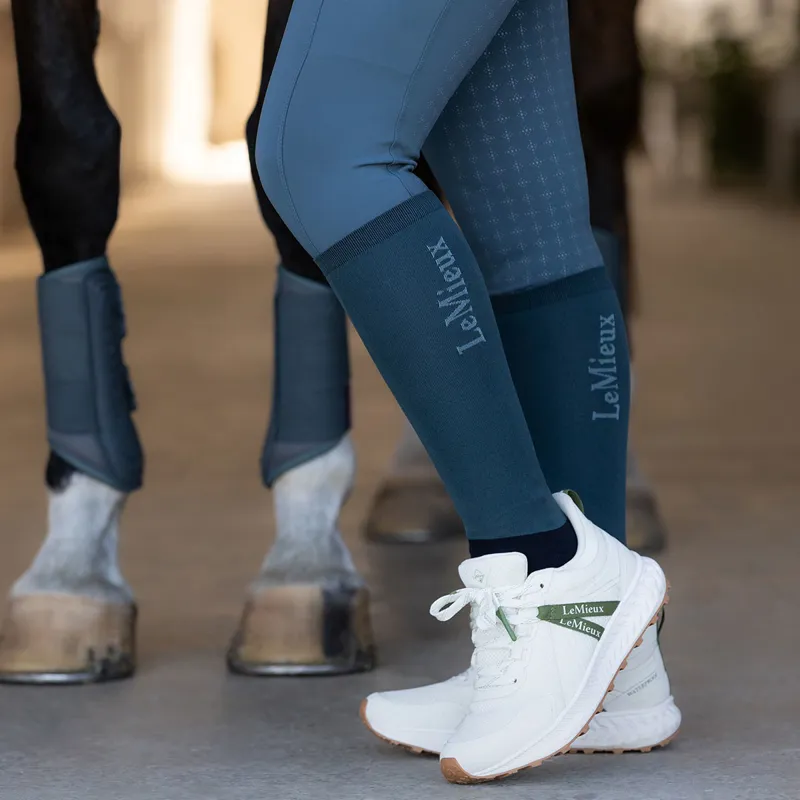 LeMieux Competition Riding Socks 2 Pack - Petrol-1