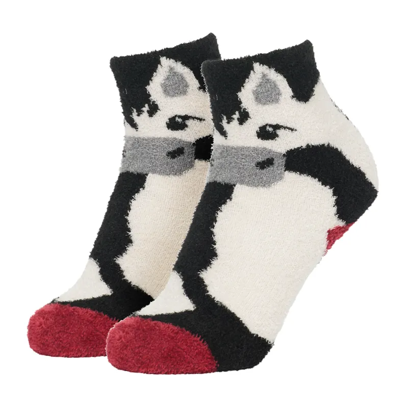 LeMieux Mini Fluffy Character Junior Socks - Razzle