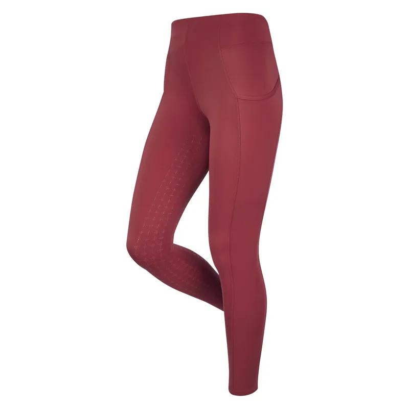 LeMieux Naomi Full Grip Pull On Riding Tights - Ember