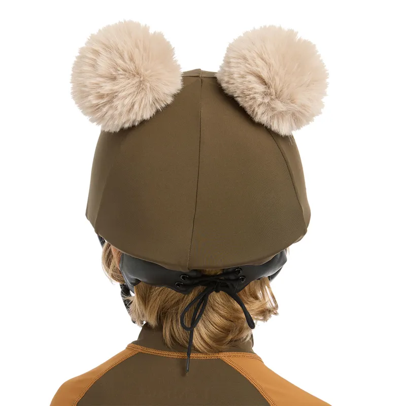 LeMieux Mini Junior Double Pom Hat Silk - Alpine-3