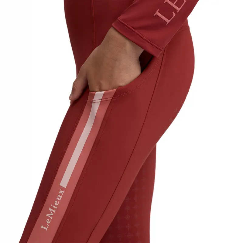 LeMieux Young Rider Orla Full Grip Riding Tights - Russet-7