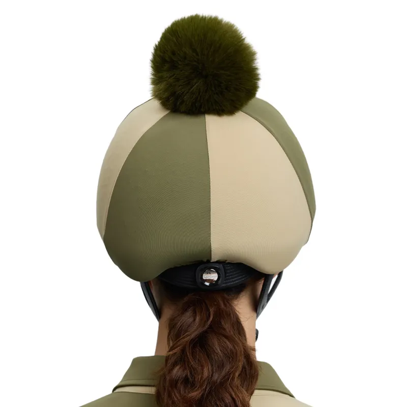 LeMieux Harlequin Hat Silk - Willow/Pear-5